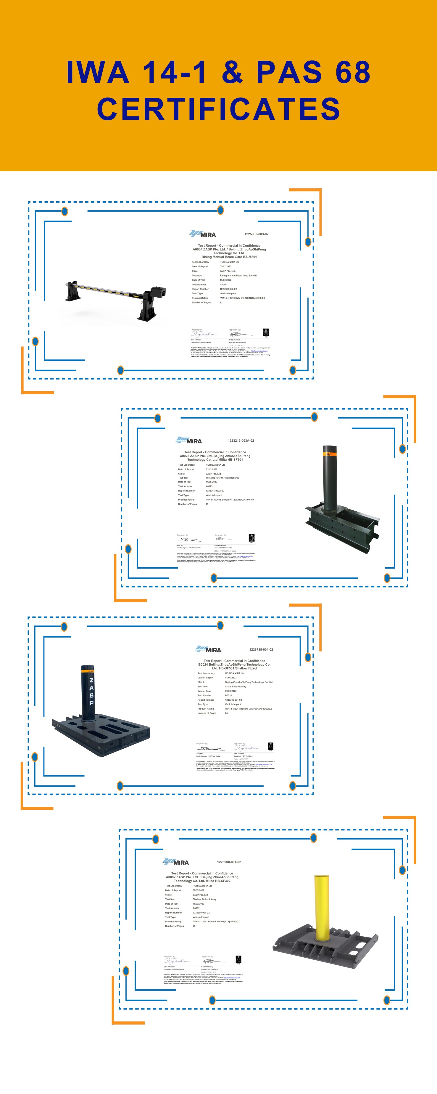 Safety Anti Terrorism Crash Rated Road Blocker For Perimeter Protection