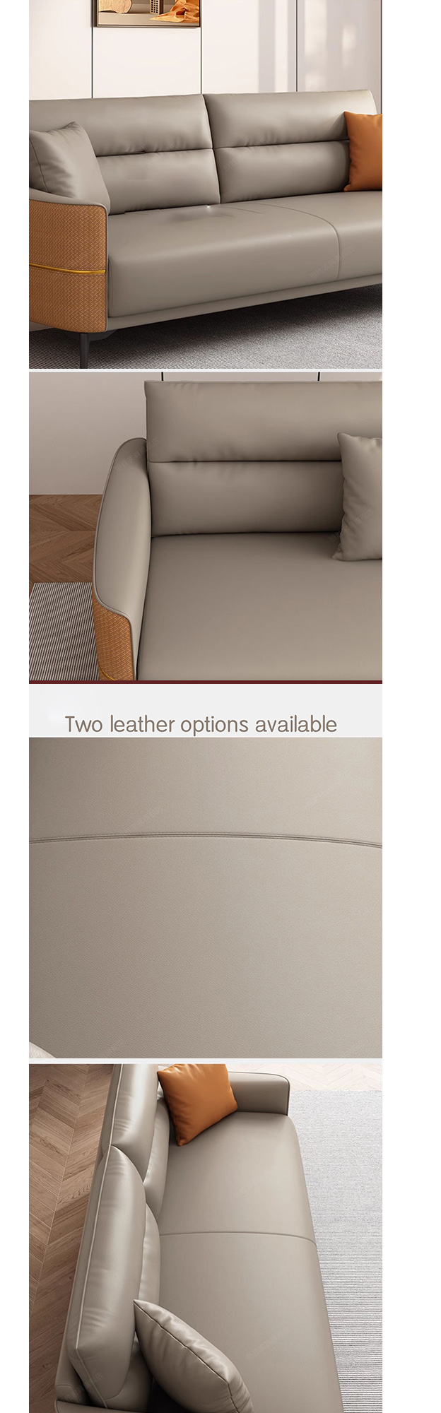 GENUINE Leather Modern Office Sofa Set Reception Sofa for Contemporary Office Talks
