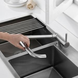 China Concealed Folding Kitchen Water Faucets Handy Operation Sink Tap ODM wholesale