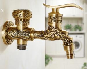 China Decorative Funny Double Handle ODM Outdoor Water Faucet Tap wholesale