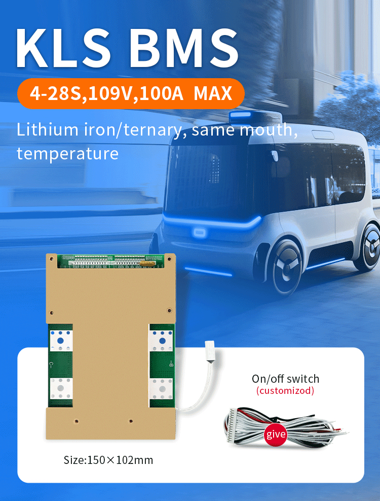 4s-28s 30A-100a Smart Active Balancer Bms 48v Lto Battery Bms 100a For Electric Tricycle