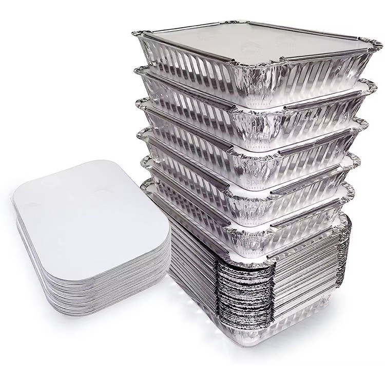 Aluminum Foil Baking Tray Disposable Fast Food Box Take Away Container