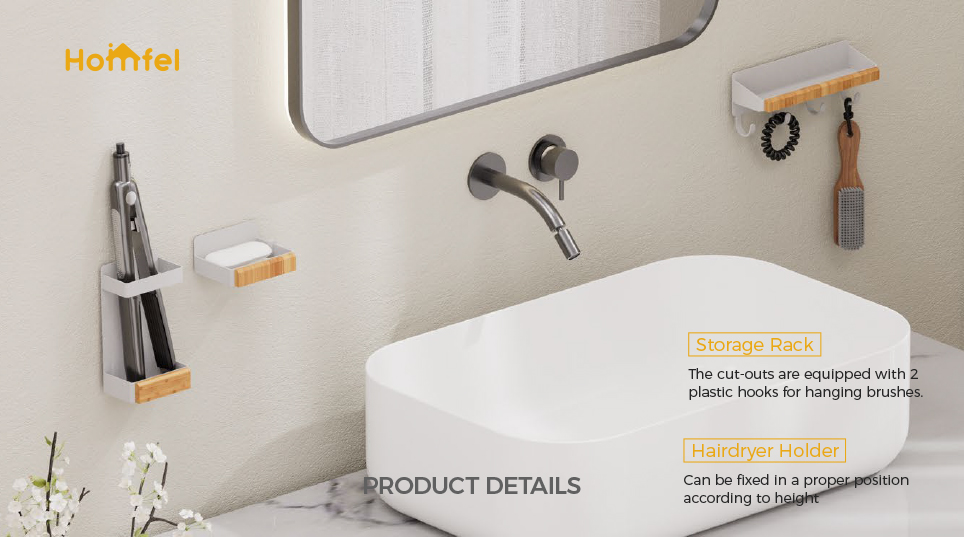 Single Tier Magnetic Attraction Shower Rack For No Drilling Wall Mounting In Bathroom