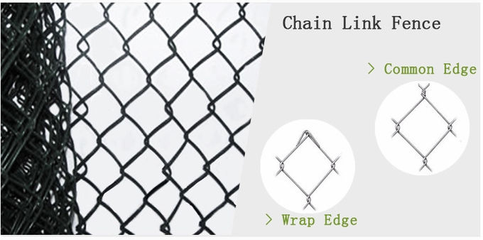 Vegetable Garden Chain Link Panels Regular Standard Temporary Fence PVC Coated / Galvanized