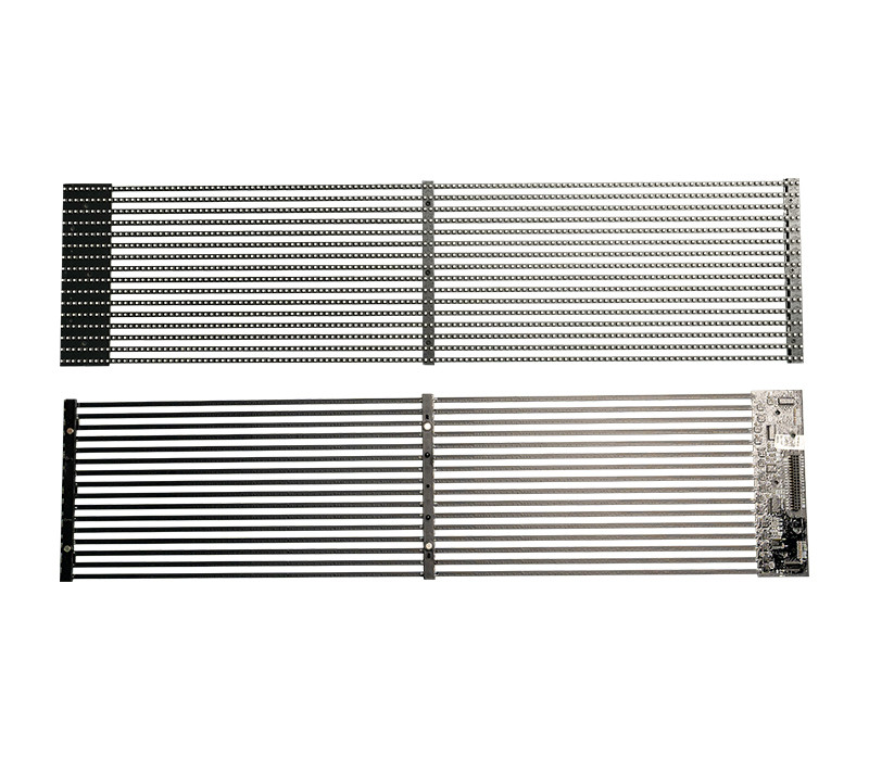 Customizable Transparent LED Strip Mesh Display – Ideal for Fixed Indoor & Outdoor Applications