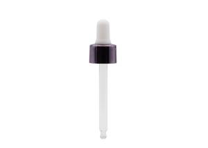 China Aluminum 18/410 Glass Eye Dropper Pipette Silicone Teat wholesale