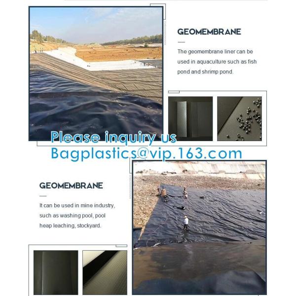 Construction Builder Film Waterproof Dampproof Clear / Black Plastic Poly Film Rolls PVC EPDM PONDS LINER Geomembrane