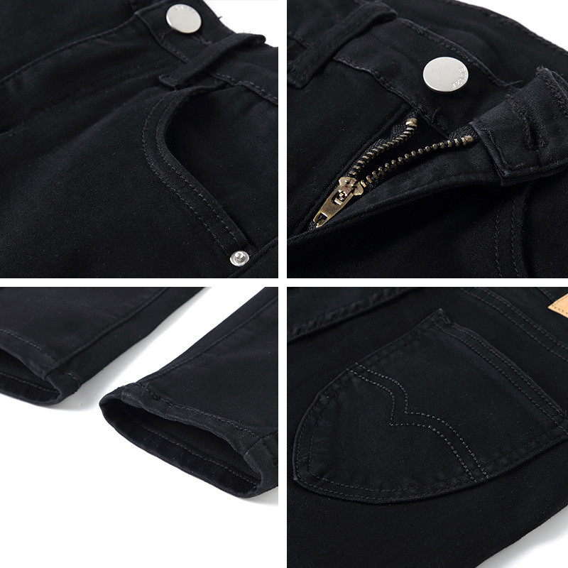 Custom Selvedge Black Skinny Jeans 18 To 24 Age Pencil Jeans For Ladies