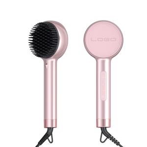 China Pink Ceramic Hot Combs Electric Curling Comb Hair Straightener wholesale