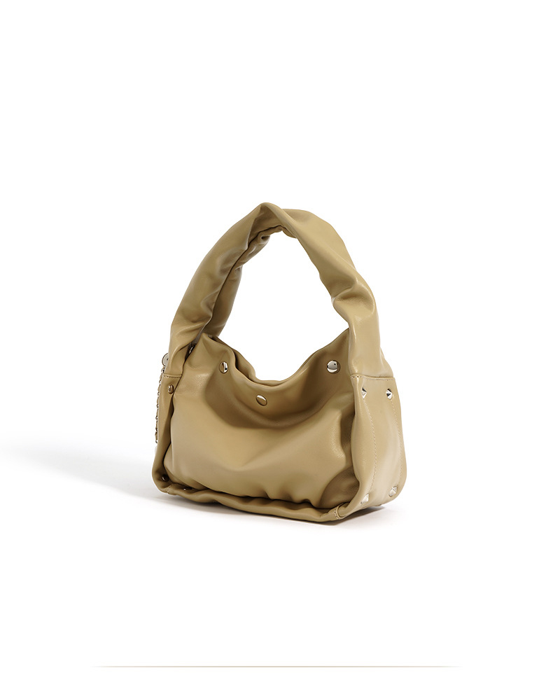 Fashion Must-Have Soft Leather Handbags with Pleated Design and Mini Shoulder Strap