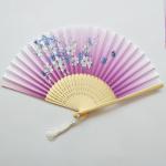 Natural Bamboo Silk Customized Hand Fans For Ladies