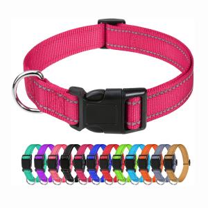 China Stylish Nylon Pet Collar Rust Resistant Waterproof Reflective Dog Collars wholesale