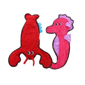 China Plush Squeaking Pet Toys Lobster Seahorse Training wholesale