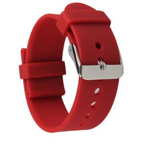 China 20mm TPU Watch Band , SHX Rubber Wrist Watch Straps Red Color wholesale