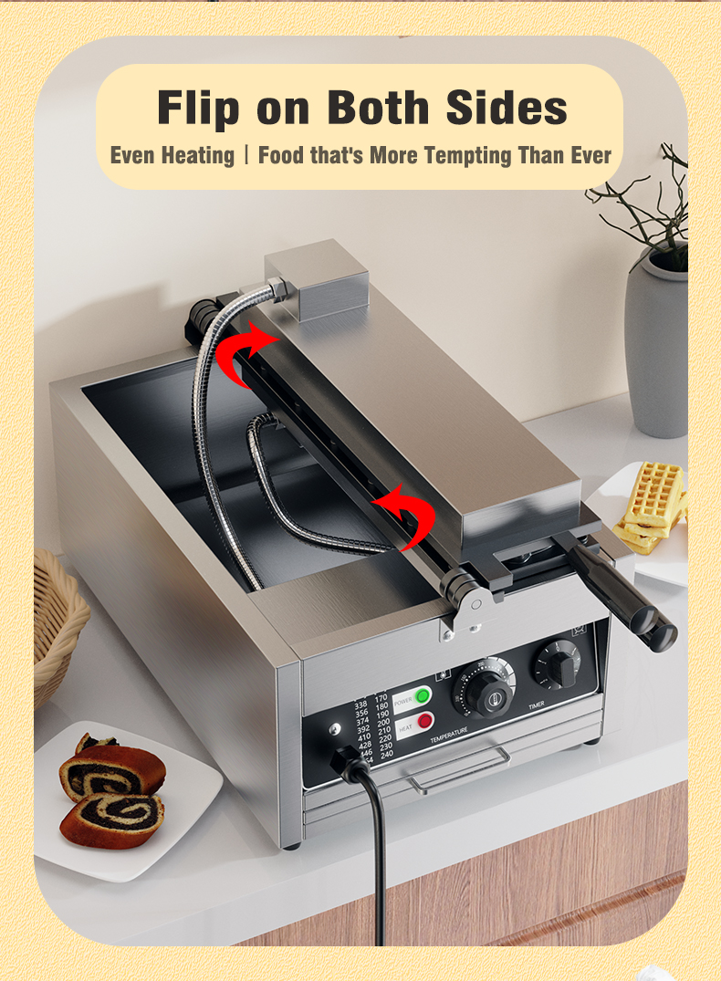 Electric Vertical Four Spaces 10 yen Coins Waffle Maker Machine 375*630*250mm 13.3 KG