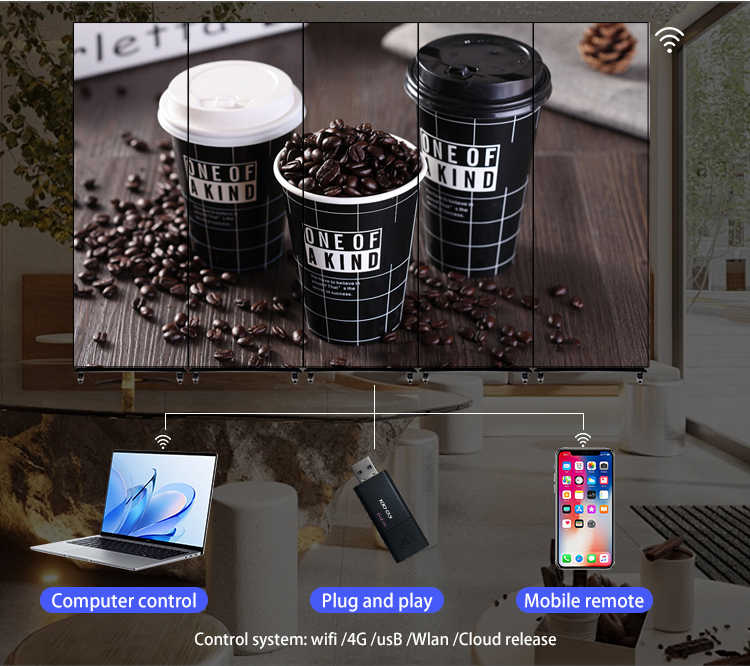 Portable LED Poster Display Floor Style Shopping Mall Advertising Digital Signage