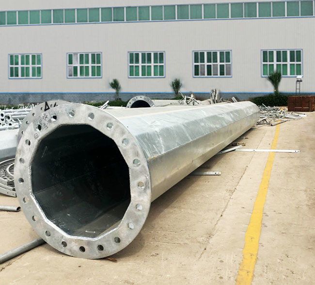18m Mobile Communication Light Pole Foundation Octagonal Pole Hot Rolled Steel Q235 Q345