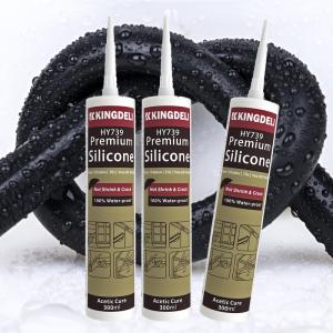 China White Acetic General Purpose Glass Adhesives Silicone Glue Weatherproof wholesale