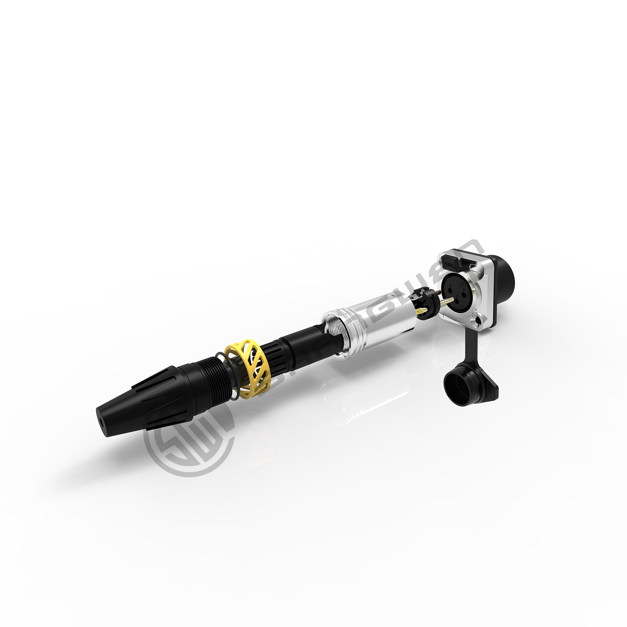 Mini XLR 5 Pin Connector Outdoor Male And Female Plug Connector Waterproof