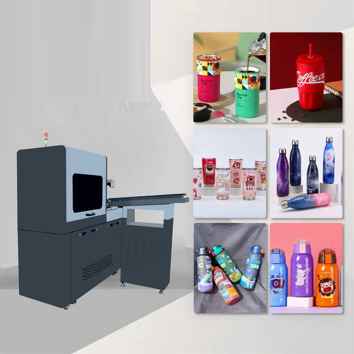 10-270mm Printing Length Cylinder UV Printer With Ethernet Connectivity And LCD Touch Screen Control Panel