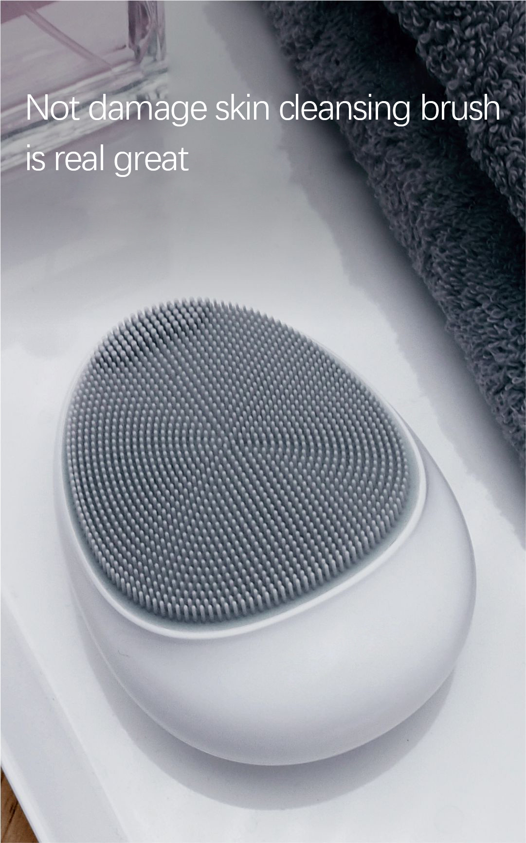 Silicone Ultrasonic Facial Brush High Frequency Vibration Deeply Cleansing Facial