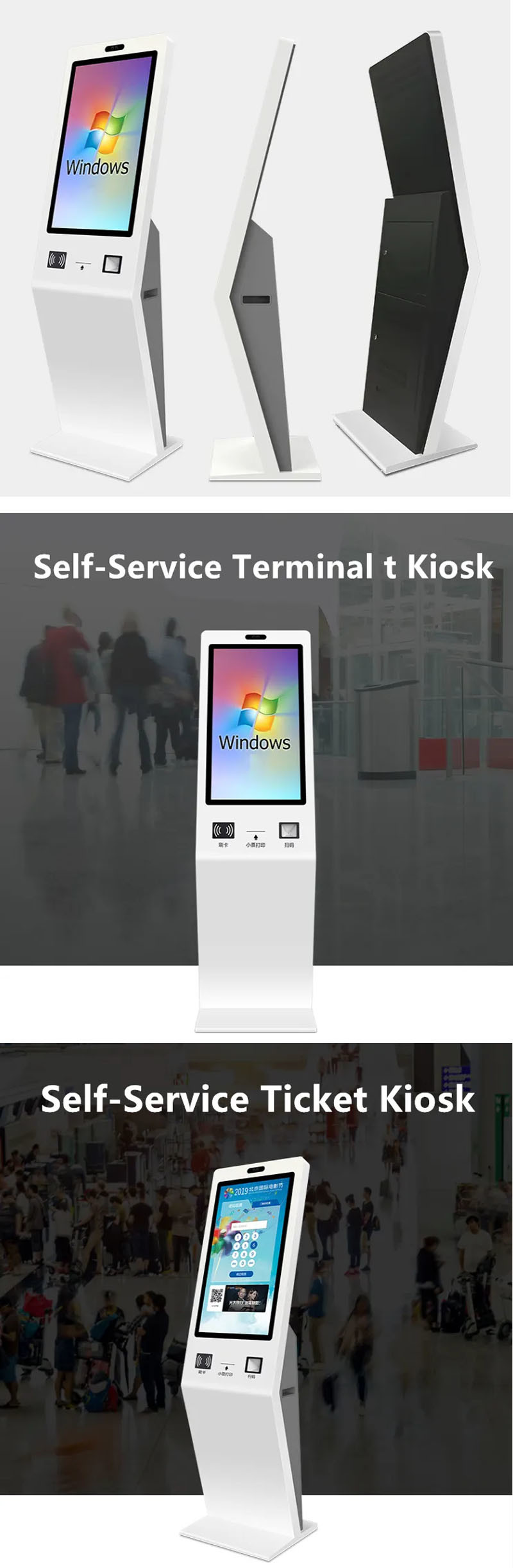 LCD Capacitor Touch Screen Pos Terminal Cash Register Service Terminal Payment Kiosk