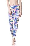 CPG Global Women's Fitness Legging Sport Running Pants Yoga Watercolor Blue