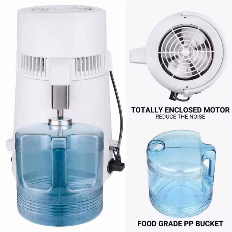 4L Water Distiller For Home Use Stainless Steel 1.5L/H Dental Water Distillation Device