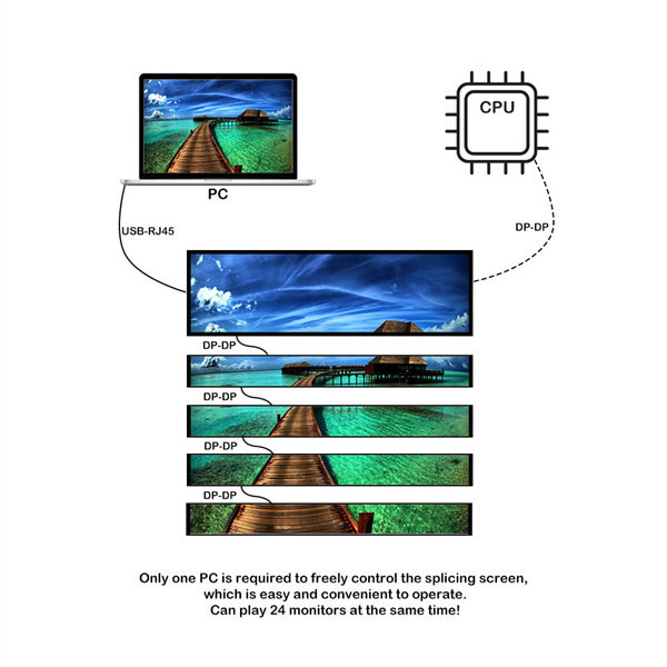 35 Inch 36 Inch Stretched Bar LCD Display