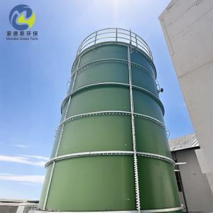 China Green Cylindrical Composite Stainless Steel Bolted Storage Tanks for Waste Water wholesale