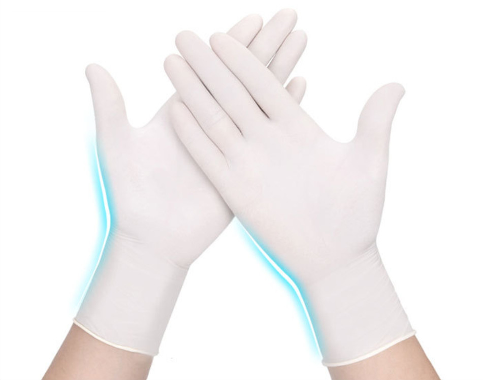 Latex examination gloves Powder-free medical grade gloves disposable rubber gloves