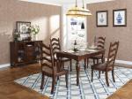 Rubber Wood Home dining room furniture Long and round dining table with 4/6