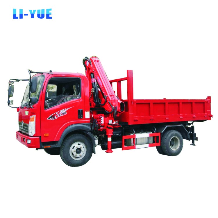 Hydraulic Folding Arm Brick Grab Block Lifting Crane With Truck