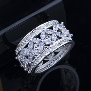 China 925 Sterling Silver Princess Tiara Crown Sparkling Love Heart CZ Rings for Women Engagement Jewelry Anniversary wholesale