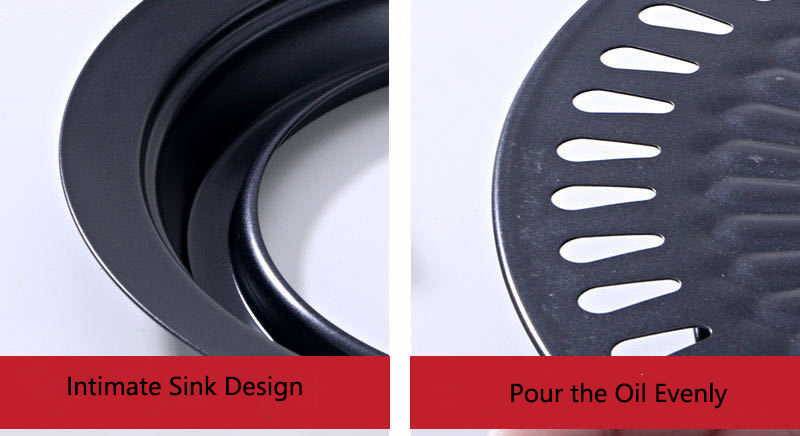 Cast Iron Non Stick Stovetop Grill Pan For Home Garden Barbecue