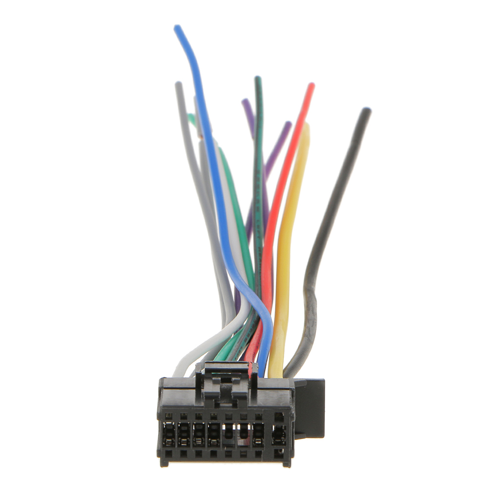 Replacement 16Pin Radio Wire Harness Audio Connector Line for Cars Speaker