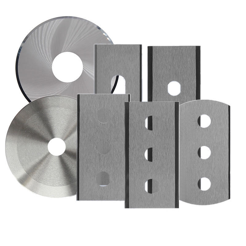 Tungsten Carbide Steel Slotted Slitter Industrial Cutter Knife Blade With Four Holes