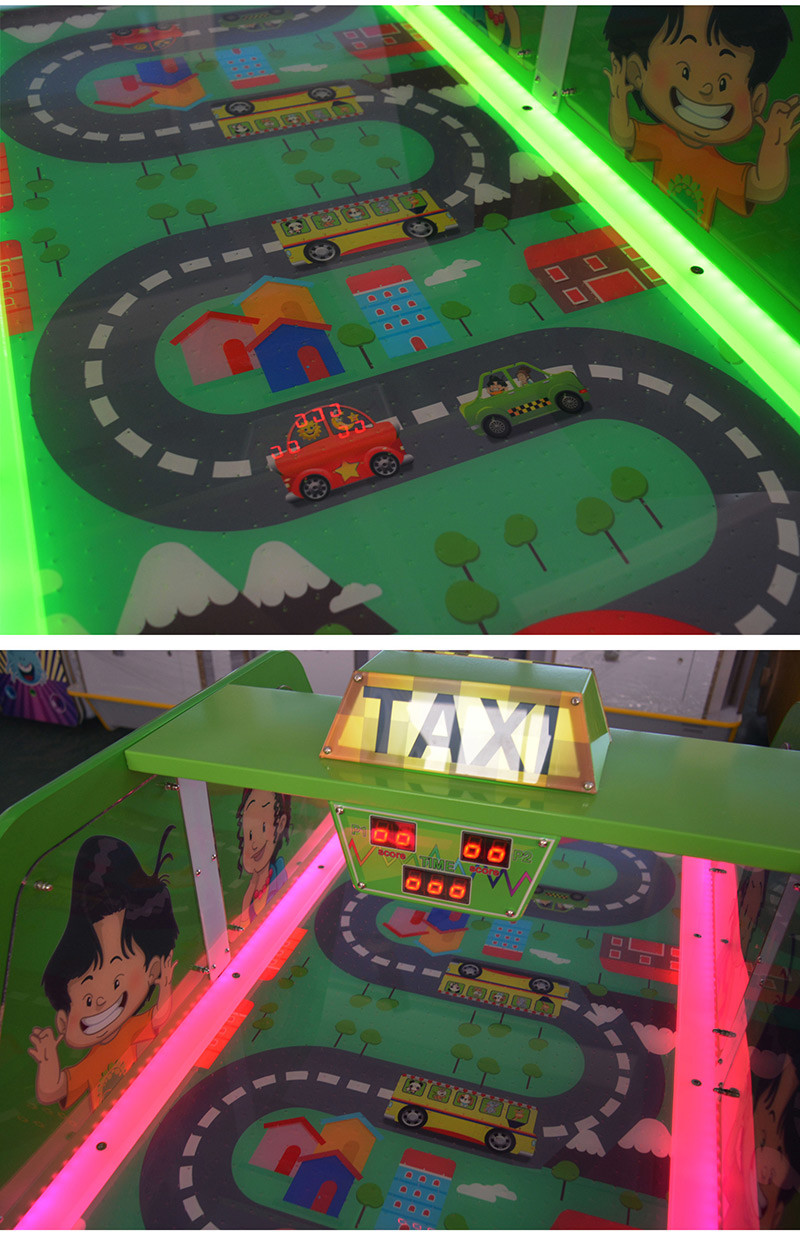 Indoor Commercial Arcade Gaming Machines Taxi Style Coin Operated Air Hockey Table