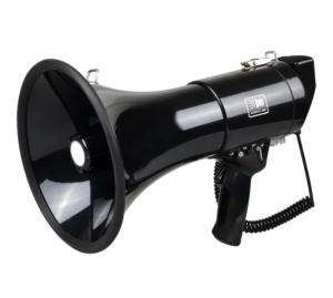 China 800M Battery Powered Megaphone Rechargeable Black Plastic Megaphones 1 Channel wholesale