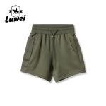 Solid Color Gym Workout Shorts Cotton Men Outdoor Running Plain Jogger Shorts