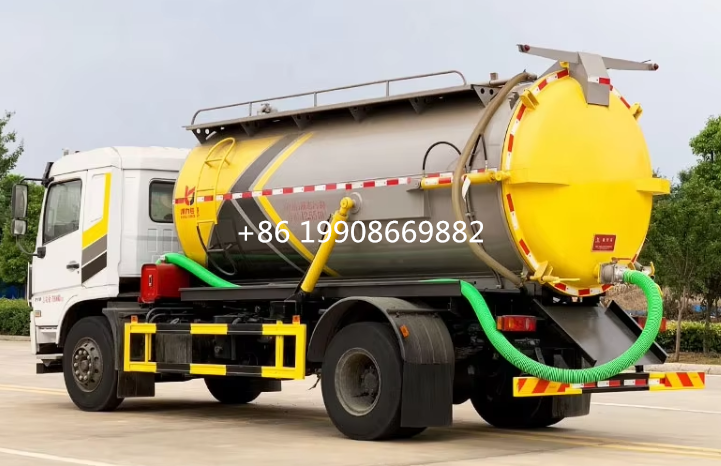 Dongfeng 4x2 Driver 8000L Sewage Suction Truck with Vacuum Pump for Sucking Waste Water Vacuum Sewer Tanker Suction Truck