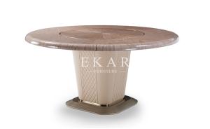 China Metal Base Round Modern Luxury Dining Table W009D1R wholesale