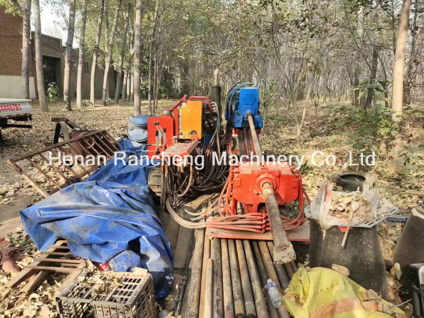 62KW Diesel Engine Mini Drill Rig HDD Hydraulic Water Well Drilling Rig 2.2t
