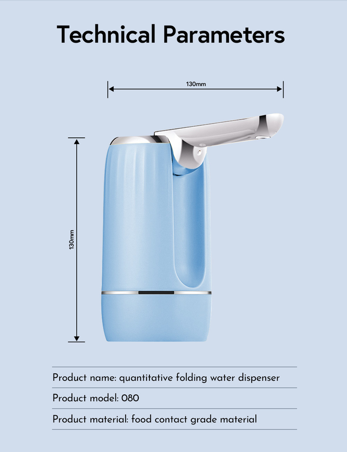 Portable 800mah Electric Handheld Water Dispenser White Blue Pink Green