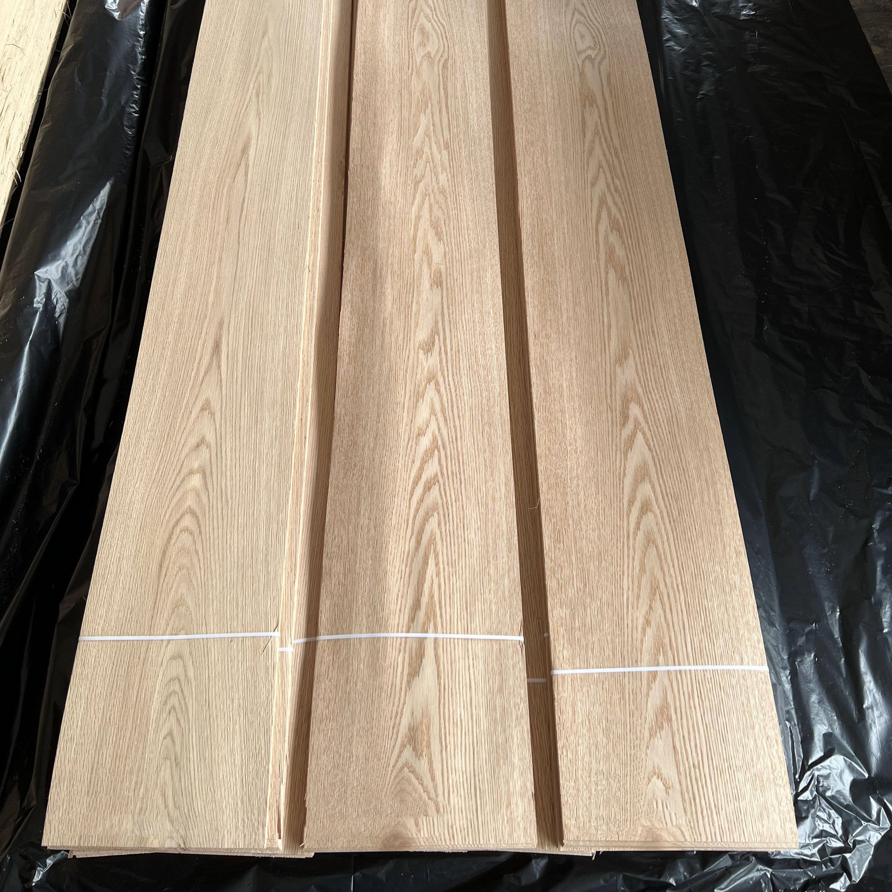 0.45mm 0.5mm 1mm Red Oak Veneer Sheets Wooden Veneer Sheet Sliced Cut