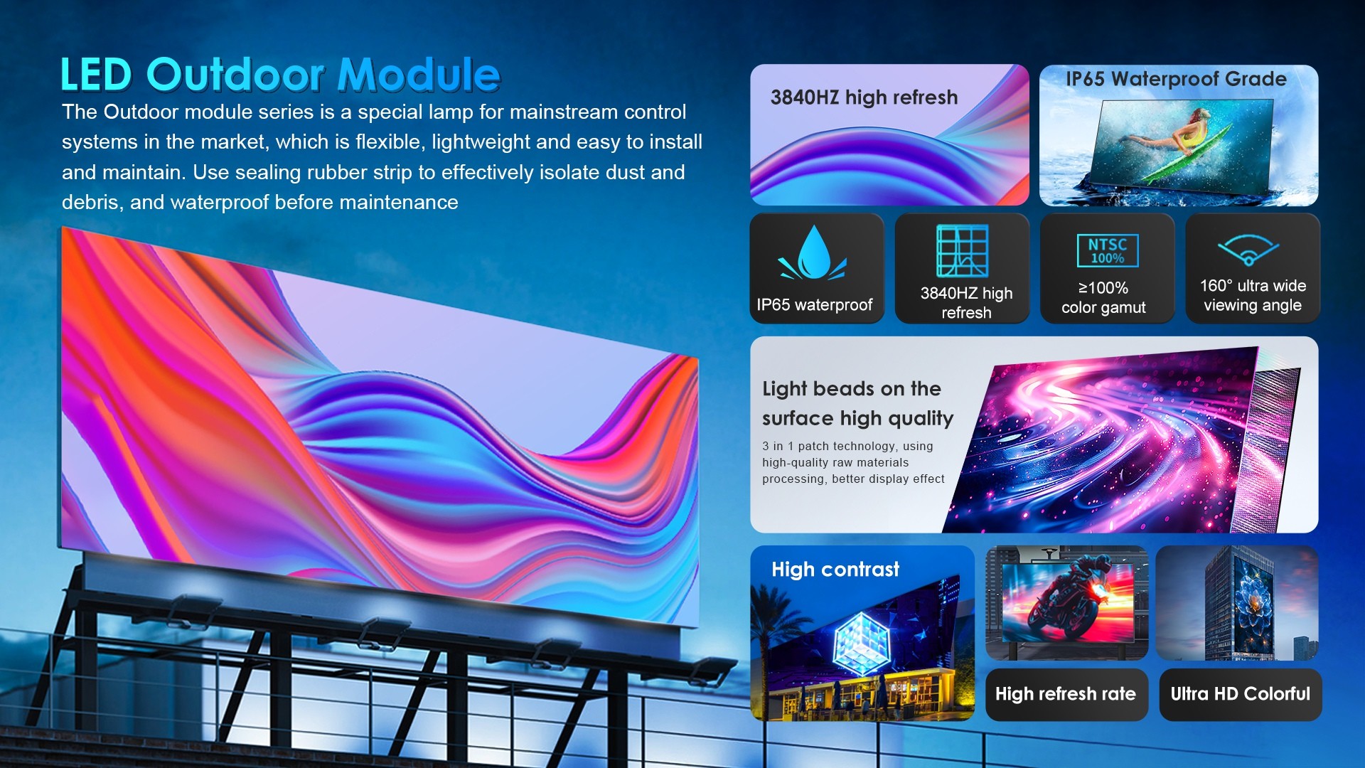 IP65 LED Video Module Customized Module LED Display Outdoor Stable Performance