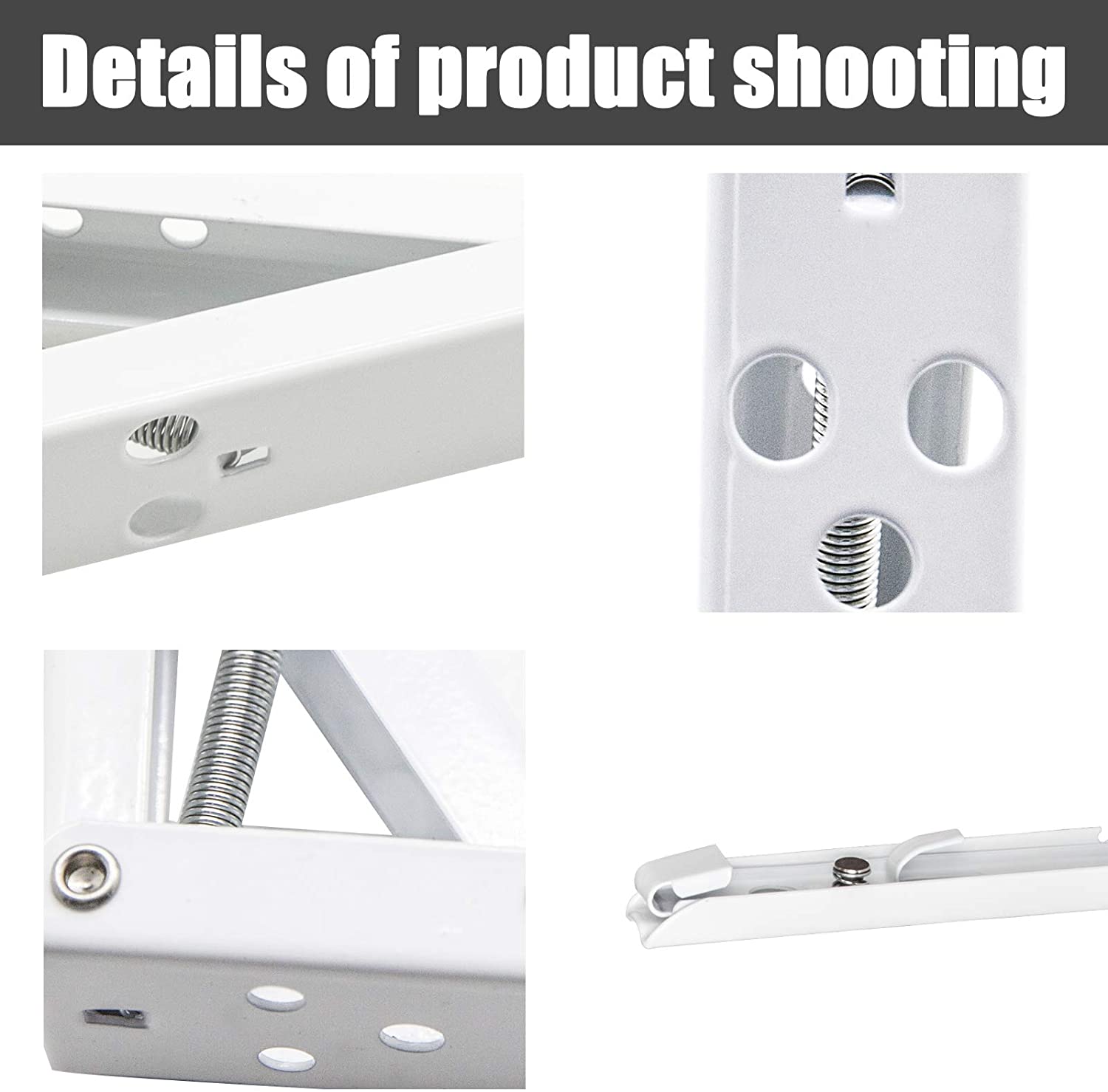 12" Spring Loaded Folding Shelf Bracket for Wall Mounting in Industry 1.5-2.0mm Thick