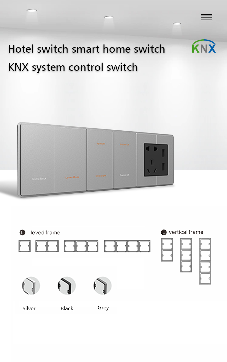 D8 PC Cover Smart Light Switch Panel KNX assosiate certificate