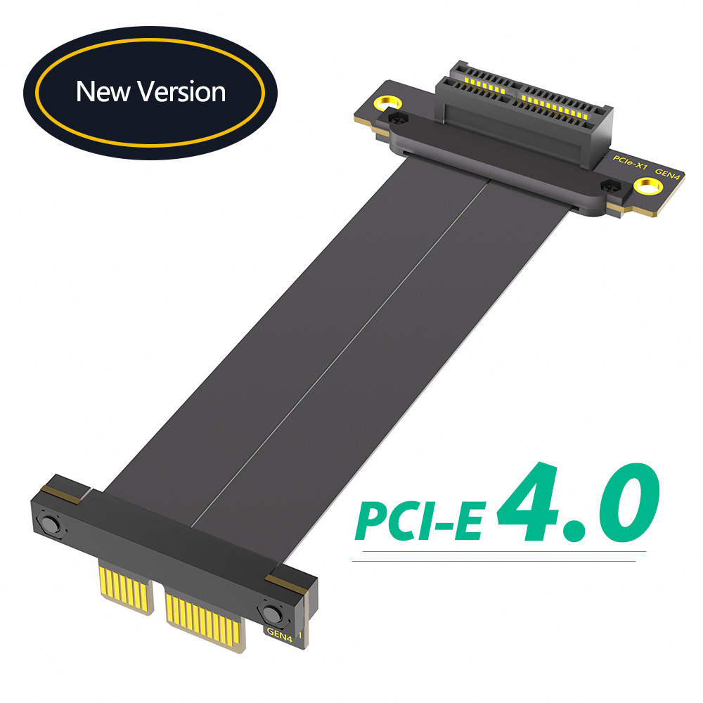 PCI Express 4.0 1X to PCI-E X1 Adapter Riser Card + High Speed Data Extension Cable length 90 Degree 180 Degree 270 Degree new 4.0 compatible PCI-E