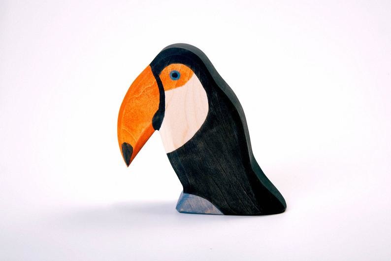 Crack Resistant Handmade Wooden Animals Wood Bird Figurine Art Statue